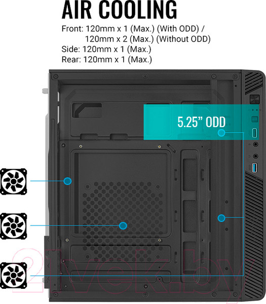Изображение товара Корпус для компьютера AeroCool CS-106-S-BK-V1 (без БП)