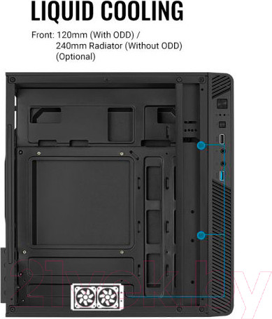 Изображение товара Корпус для компьютера AeroCool CS-106-S-BK-V1 (без БП)