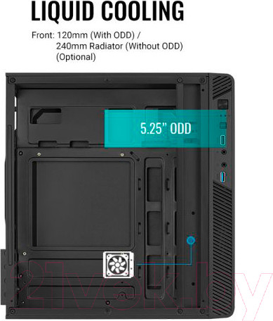 Изображение товара Корпус для компьютера AeroCool CS-106-S-BK-V1 (без БП)