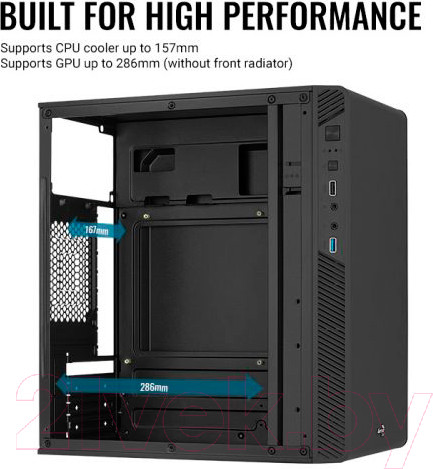 Изображение товара Корпус для компьютера AeroCool CS-106-S-BK-V1 (без БП)