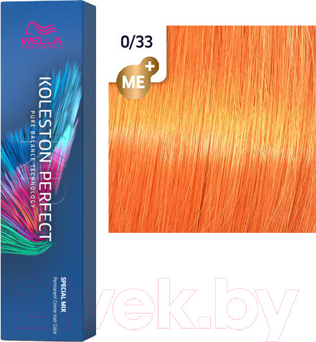 Изображение товара Крем-краска для волос Wella Professionals Koleston Perfect ME+ 0/33 (60мл, микстон золотистый интенсивный)