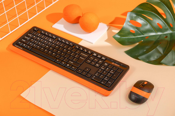 Изображение товара Мышь A4Tech Fstyler FG10S (черный/оранжевый)