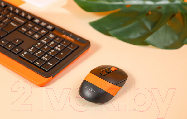 Изображение товара Мышь A4Tech Fstyler FG10S (черный/оранжевый)
