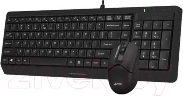 Изображение товара Комплект клавиатура и мышь A4Tech Fstyler F1512 (черный)