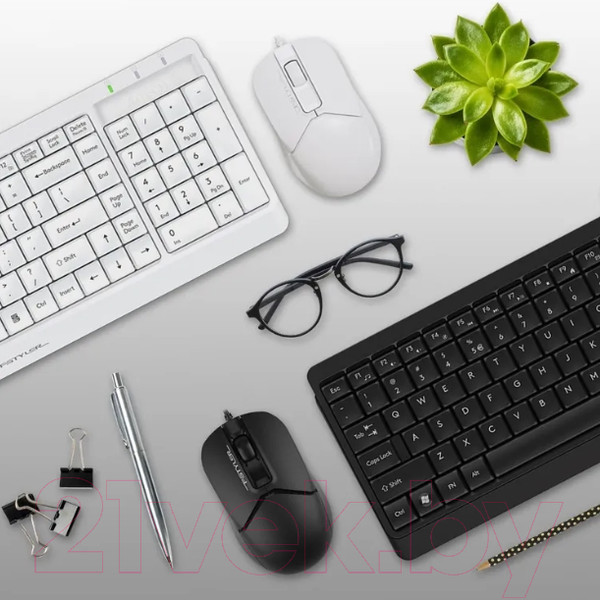 Изображение товара Комплект клавиатура и мышь A4Tech Fstyler F1512 (черный)