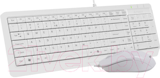 Изображение товара Комплект клавиатура и мышь A4Tech Fstyler F1512 (белый)