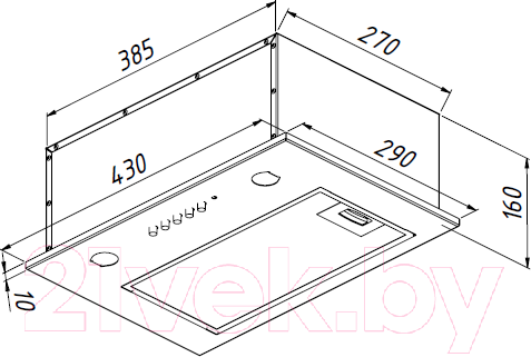 Изображение товара Вытяжка скрытая Akpo Micra Twin 50 WK-7 (белый)