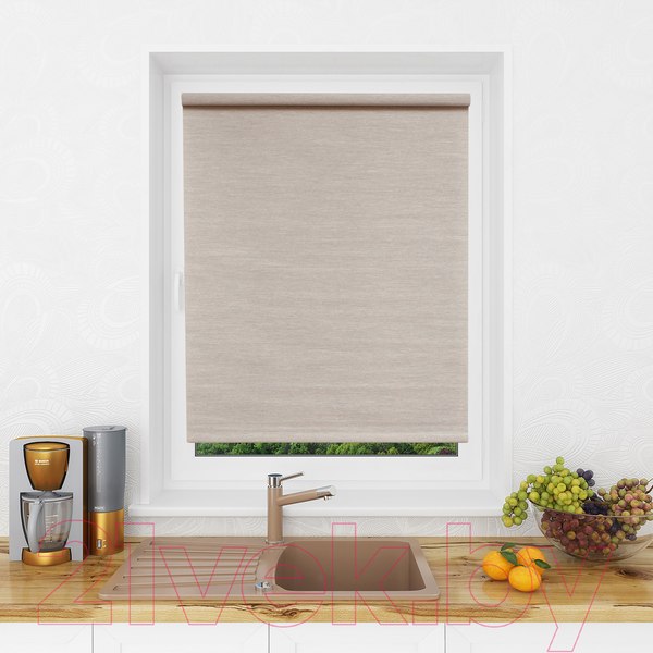 Изображение товара Рулонная штора Lm Decor Шайн LM 42-04 48x160 (бежевый/серый)