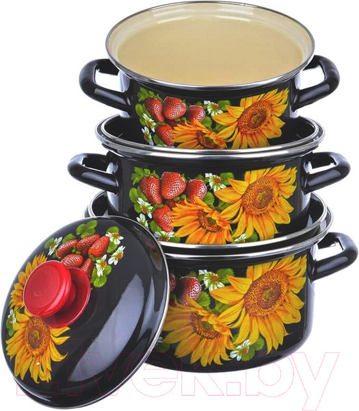 Изображение товара Набор кастрюль КМЗ Даша 1 (3шт, коричневый)