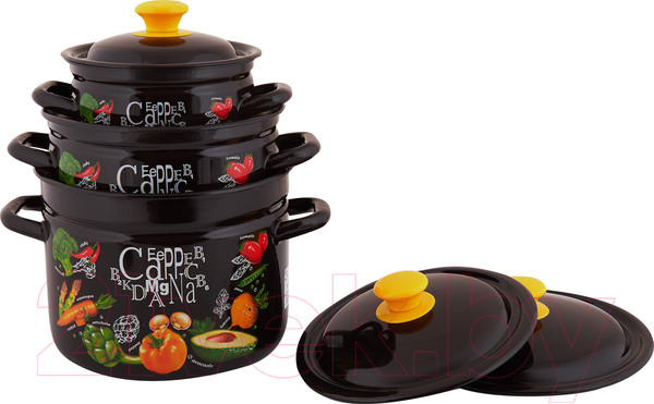 Изображение товара Набор кастрюль КМЗ Рацион 1 (3шт, коричневый)