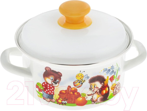 Изображение товара Набор кухонной посуды КМЗ Улыбка (4шт, белый)