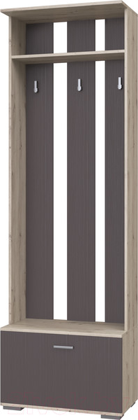 Изображение товара Секция в прихожую Bravo Мебель Имидж №2 (дуб бонифаций/вольфрам)