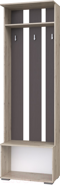 Изображение товара Секция в прихожую Bravo Мебель Имидж №2 (дуб бонифаций/вольфрам)