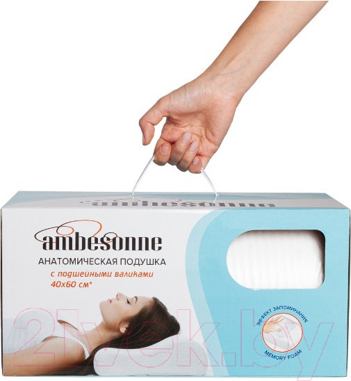 Изображение товара Анатомическая подушка Ambesonne С валиком 60x40 / plortor-18