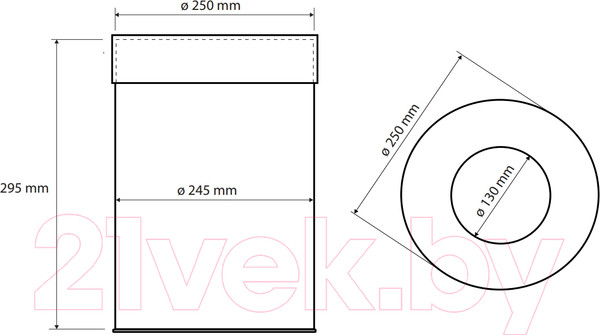 Изображение товара Мусорное ведро Bemeta Dark 150115151