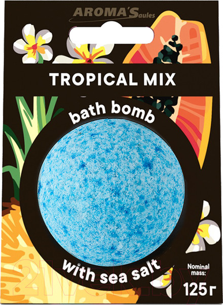 Изображение товара Бомбочка для ванны Aroma Saules Тропический микс (125г)