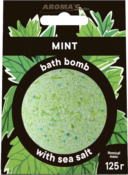 Изображение товара Бомбочка для ванны Aroma Saules Мята (125г)