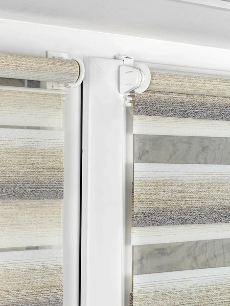 Изображение товара Рулонная штора Lm Decor Дабл ДН LB 55-02 78x160 (бежевый/серый)