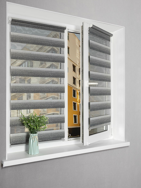 Изображение товара Рулонная штора Lm Decor Дабл ДН LB 55-04 85x160 (серый)