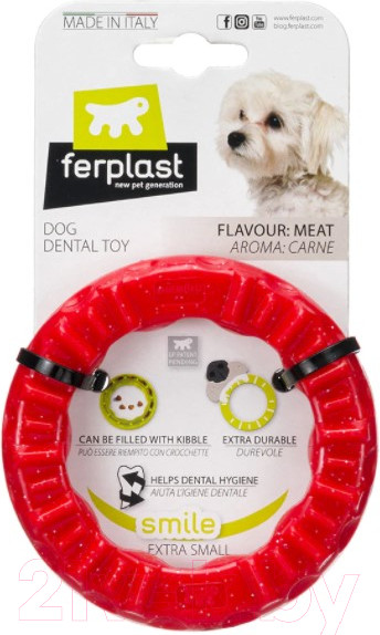 Изображение товара Игрушка для собак Ferplast Кольцо XS / 86790012 (красный)