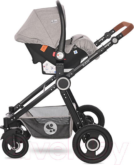 Изображение товара Детская универсальная коляска Lorelli Alexa 3 в 1 Opaline Grey Elephants / 10021292185