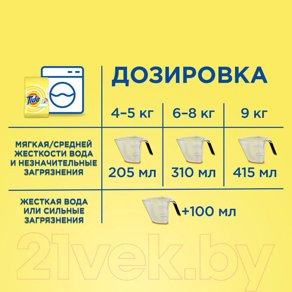 Изображение товара Стиральный порошок Tide Для чувствительной кожи (автомат, 9кг)