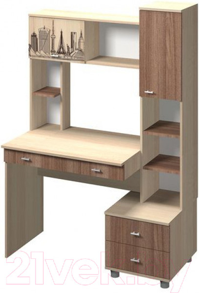 Изображение товара Письменный стол Премиум Персона-10 (шимо светлый/шимо темный)