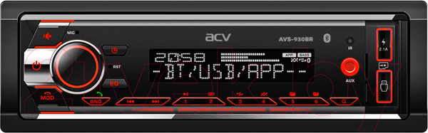 Изображение товара Бездисковая автомагнитола ACV AVS-930BR