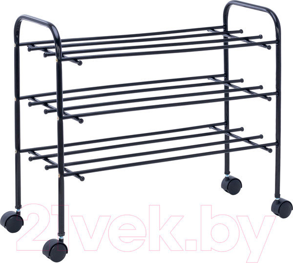 Изображение товара Полка для обуви Импэкс Leset Комо 3 с колесами (черный)