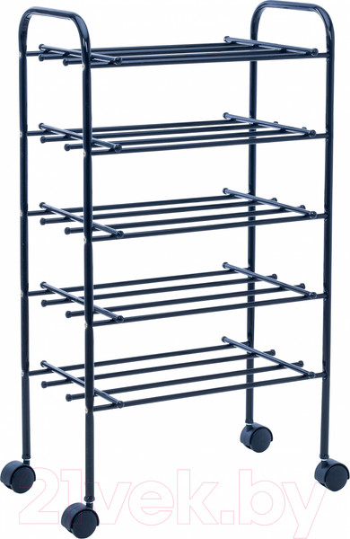 Изображение товара Полка для обуви Импэкс Leset Комо 5 с колесами (черный)