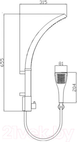 Изображение товара Душевая система Potato P3544-5