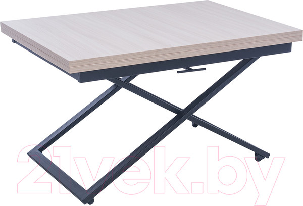 Изображение товара Стол-трансформер Импэкс Leset Манхэттен (черный муар/шимо светлый)