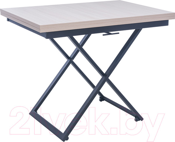 Изображение товара Стол-трансформер Импэкс Leset Манхэттен (черный муар/шимо светлый)