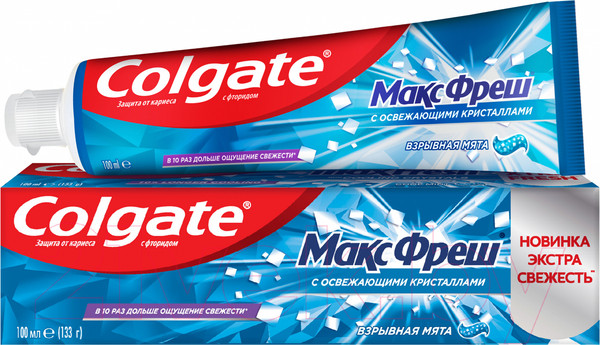 Изображение товара Зубная паста Colgate Макс Фреш с освежающими кристаллами. Взрывная мята (100мл)