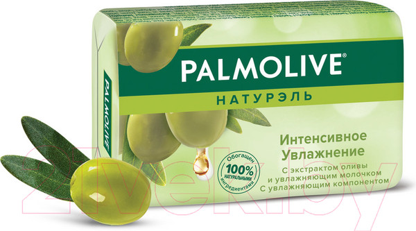 Изображение товара Мыло твердое Palmolive Натурэль Интенсивное увлажнение. Олива и Увлажняющее молочко (90г)