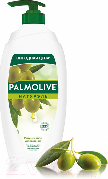Изображение товара Гель для душа Palmolive Натурэль Интенсивное увлажнение. Олива и Увлажняющее молочко (750мл)