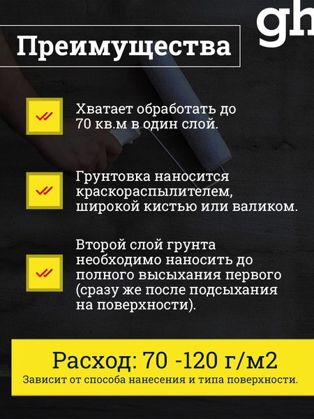 Изображение товара Грунтовка GoodHim Универсальная с антисептиком GU (5л)