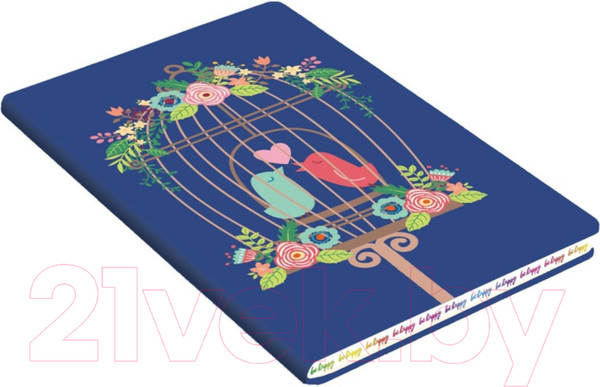 Изображение товара Записная книжка Канц-Эксмо Be Happy! / КЗБХК6802990 (80л)