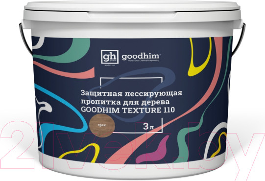 Изображение товара Пропитка для дерева GoodHim Texture 110 лессирующая для дерева (орех, 3л)