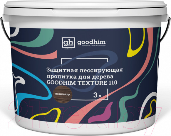 Изображение товара Пропитка для дерева GoodHim Texture 110 лессирующая для дерева (палисандр, 3 л)