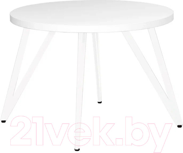 Изображение товара Обеденный стол Millwood Женева 2 Л D110 / 110x110x75 (белый/металл белый)