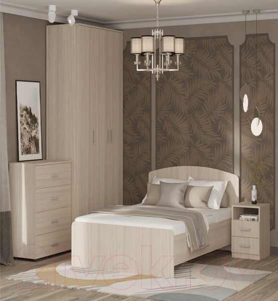 Изображение товара Односпальная кровать Премиум 950 (шимо светлый)