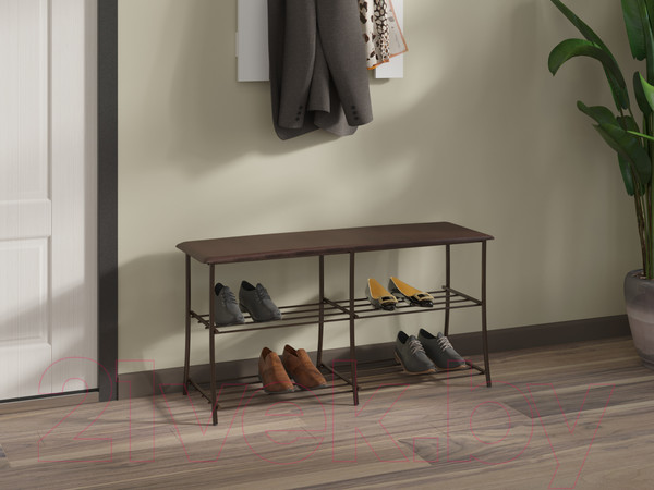 Изображение товара Тумба в прихожую Премиум 1000 с мягкой сидушкой (антик медь)