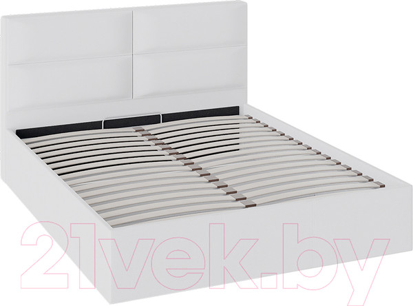 Изображение товара Двуспальная кровать ТриЯ Глосс ТД-319.01.08 тип 1 с ПМ 180x200 (белый)