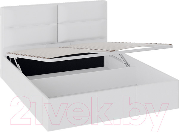 Изображение товара Двуспальная кровать ТриЯ Глосс ТД-319.01.08 тип 1 с ПМ 180x200 (белый)