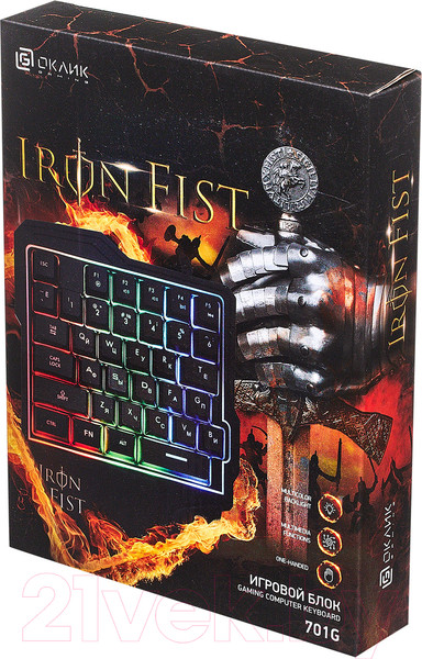 Изображение товара Клавиатура Оклик 701G Iron Fist / SW-GK116 (черный)