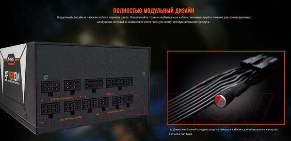 Изображение товара Блок питания для компьютера Gigabyte Aorus GP-AP750GM 80+ Gold / 28200-AP75GM-1EUR