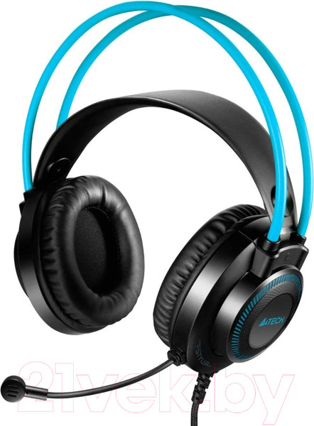 Изображение товара Наушники-гарнитура A4Tech Fstyler FH200U (серый/синий)