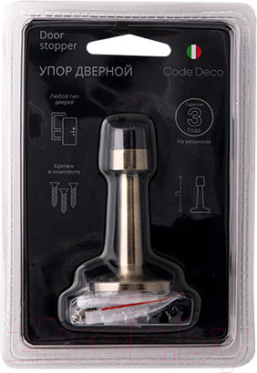 Изображение товара Ограничитель дверной Code Deco DS-0018-AB (бронза)