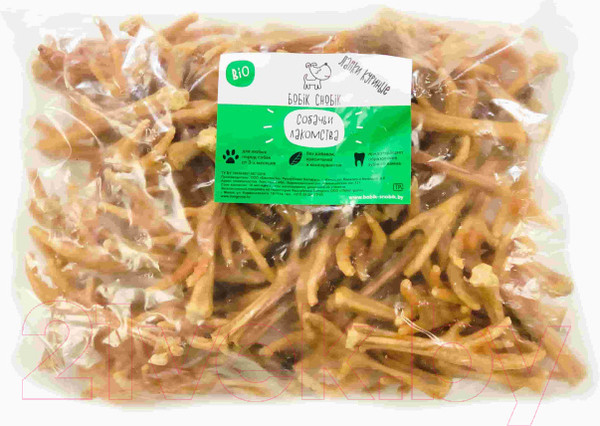 Изображение товара Лакомство для собак Бобик Снобик Лапки куриные / 020203 (1кг)